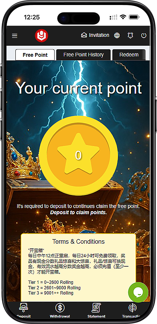 U9Play Treasure Rewards
